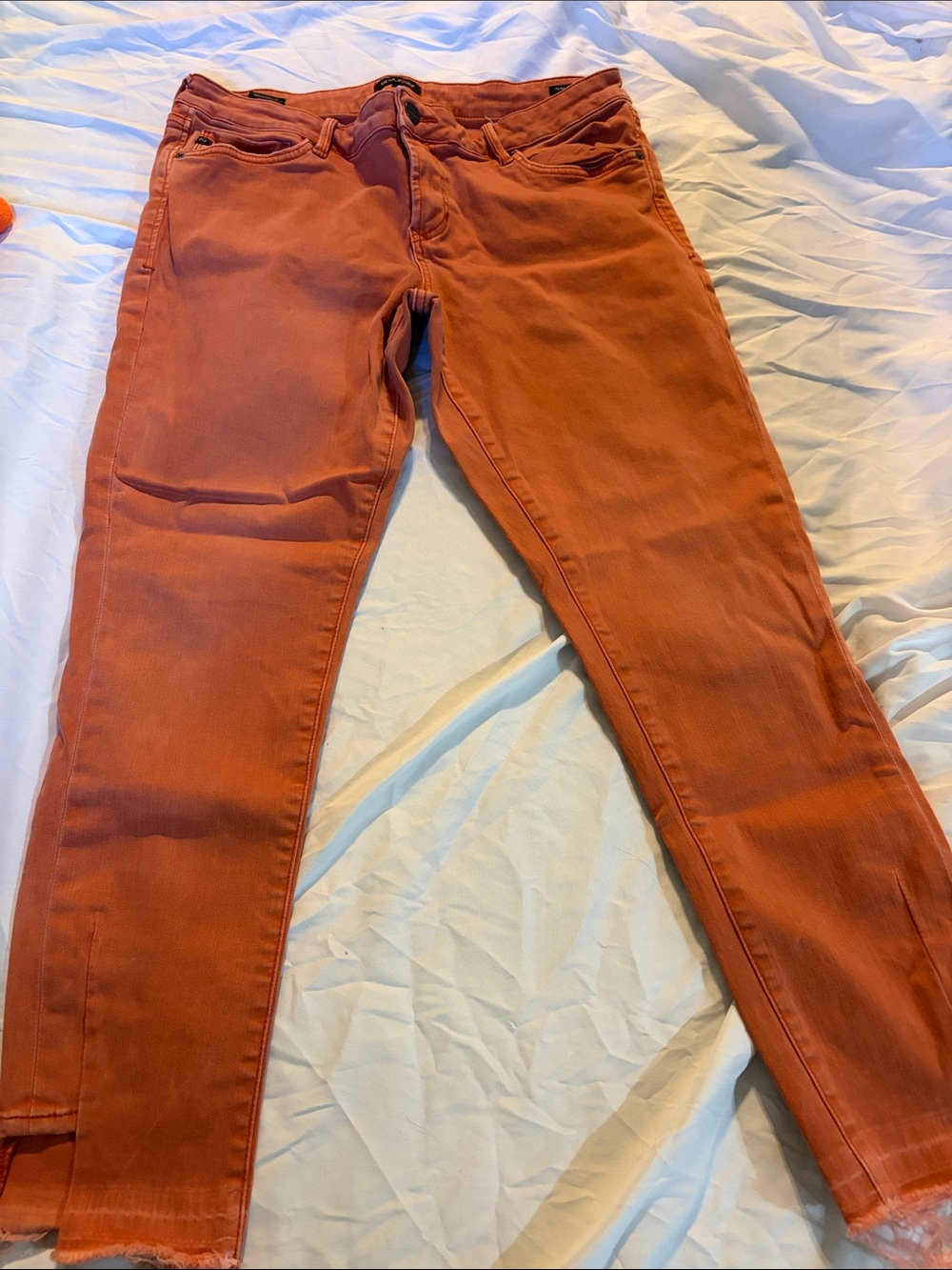 Dear John Rust Orange Cropped Skinny Jeans